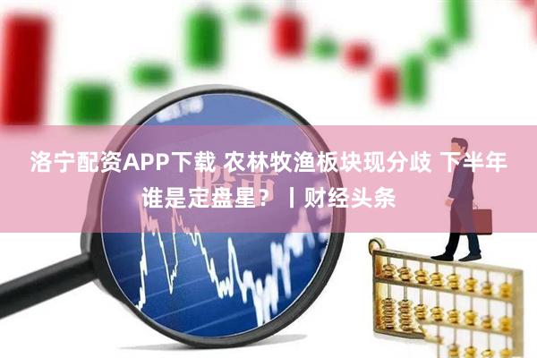 洛宁配资APP下载 农林牧渔板块现分歧 下半年谁是定盘星？丨财经头条